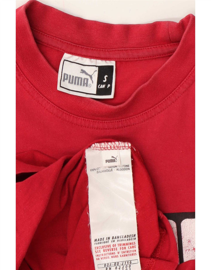 Ανδρικό γραφικό μπλουζάκι Puma, μικρό κόκκινο βαμβακερό