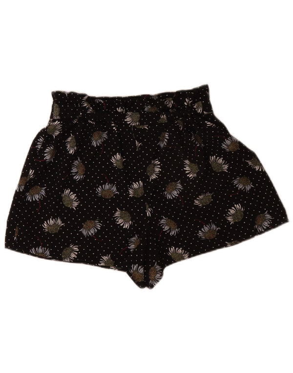 Topshop Γυναικείο Casual σορτς UK 10 Small W26 μαύρο φλοράλ πολυεστέρα