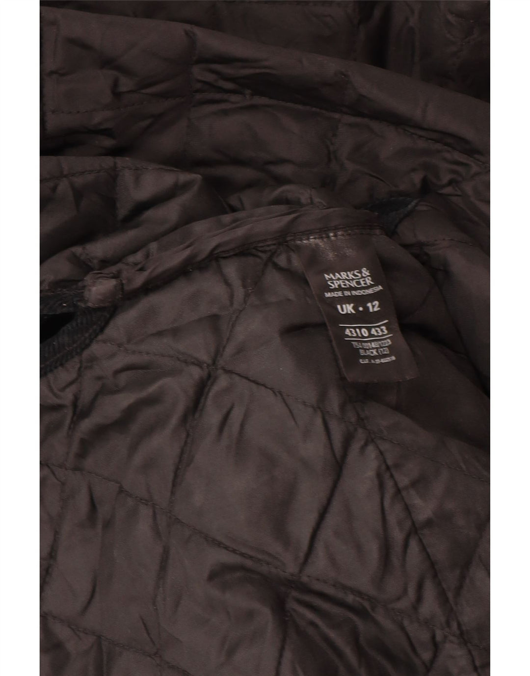Marks & Spencer Γυναικείο Καπιτονέ Παλτό UK 12 Medium Black Polyamide