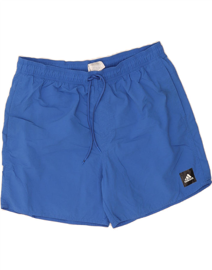 ADIDAS Mens Swimming Shorts Large  Blue Polyester Vintage Adidas and Second-Hand Adidas from Messina Hembry 