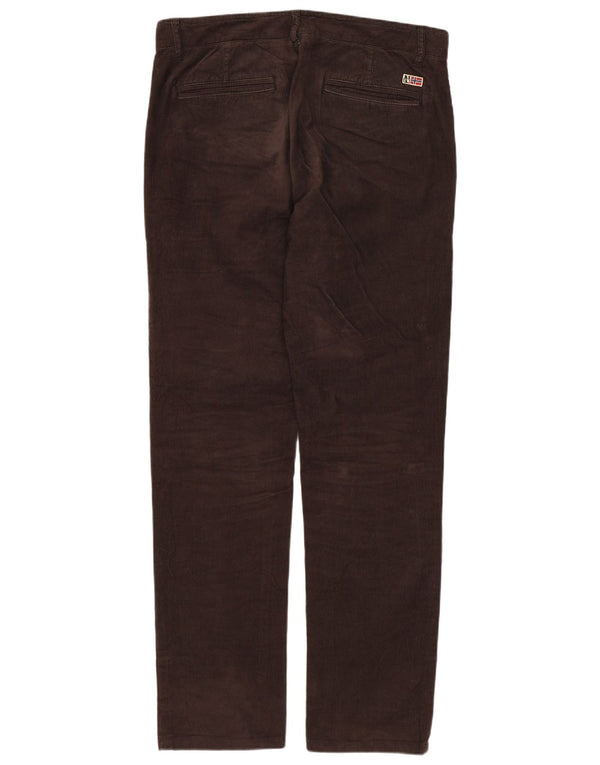 Napapijri Γυναικείο ίσιο κοτλέ παντελόνι W30 L30 καφέ