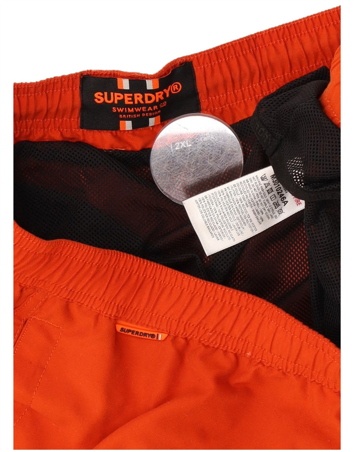 Ανδρικό γραφικό σορτς κολύμβησης Superdry 2XL κόκκινο πολυεστέρα