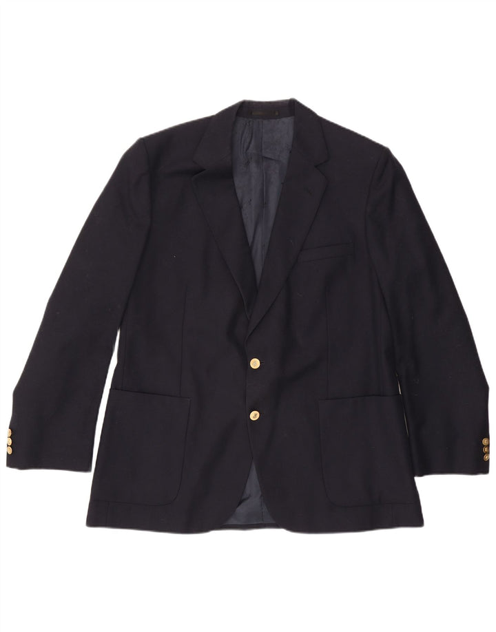 Aquascutum Ανδρικό σακάκι με 2 κουμπιά σακάκι IT 46 Small Navy Blue Wool