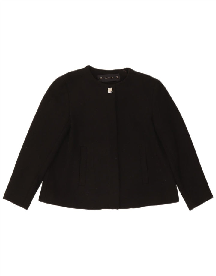 Zara Γυναικείο Μπουφάν Blazer Crop 1 Button UK 6 XS Black Acetate