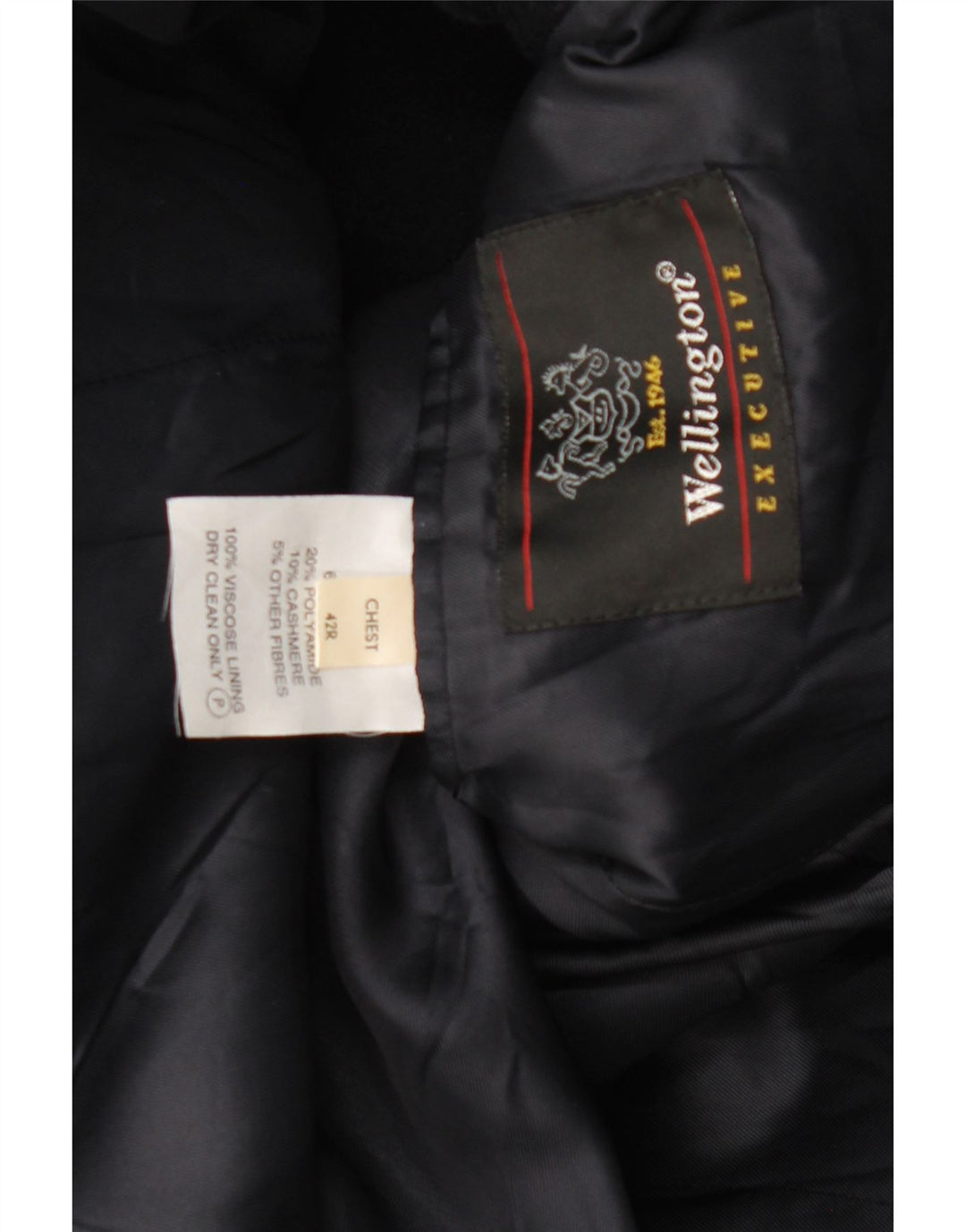WELLINGTON Ανδρικό Πανωφόρι UK 42 XL Navy Blue Wool