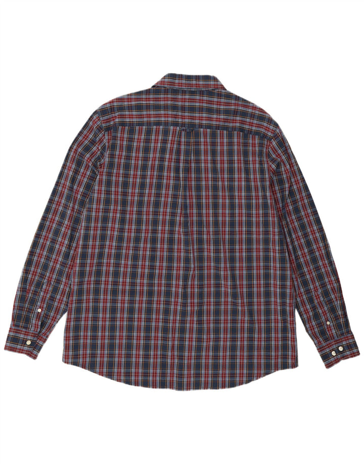 CHAPS Ανδρικό πουκάμισο Easy Care 2XL Navy Blue Check