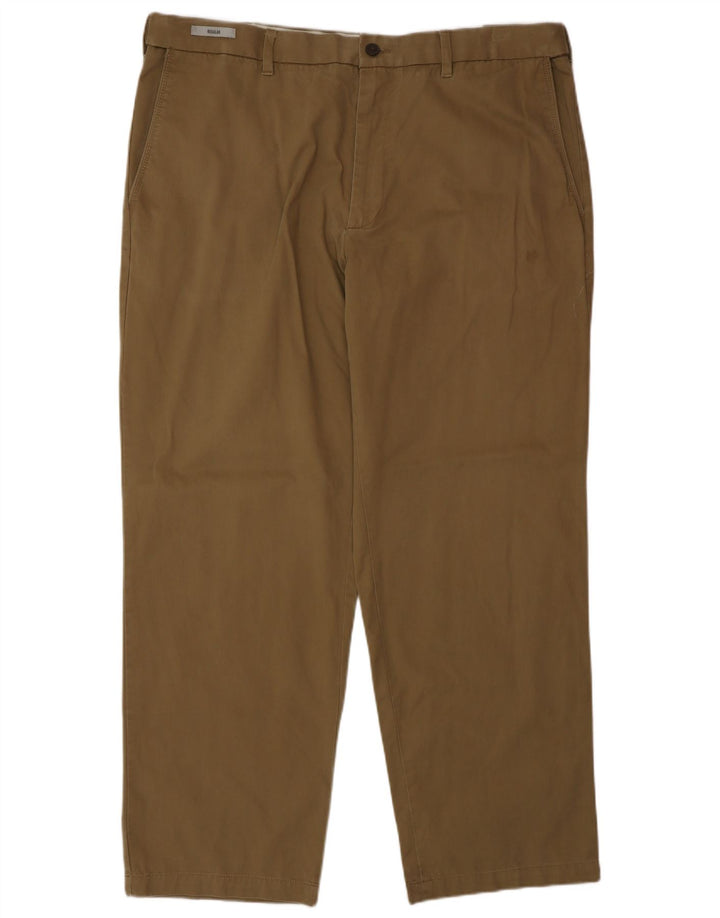 Marks & Spencer Ανδρικό παντελόνι Chino Regular W40 L31 Καφέ βαμβακερό