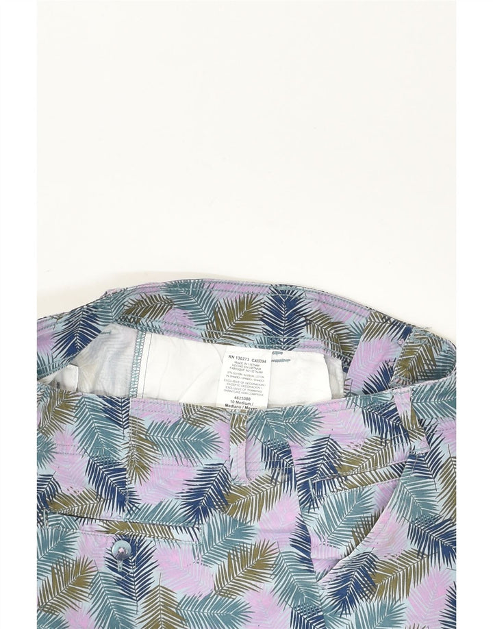 LEE Womens Mid Rise Casual Shorts US 10 Large W34  Blue Floral Cotton | Vintage Lee | Thrift | Second-Hand Lee | Used Clothing | Messina Hembry 
