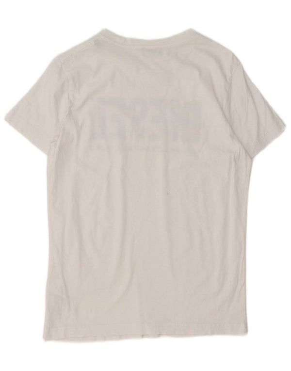 Ανδρικό γραφικό T-Shirt Diesel Top XS Λευκό βαμβακερό