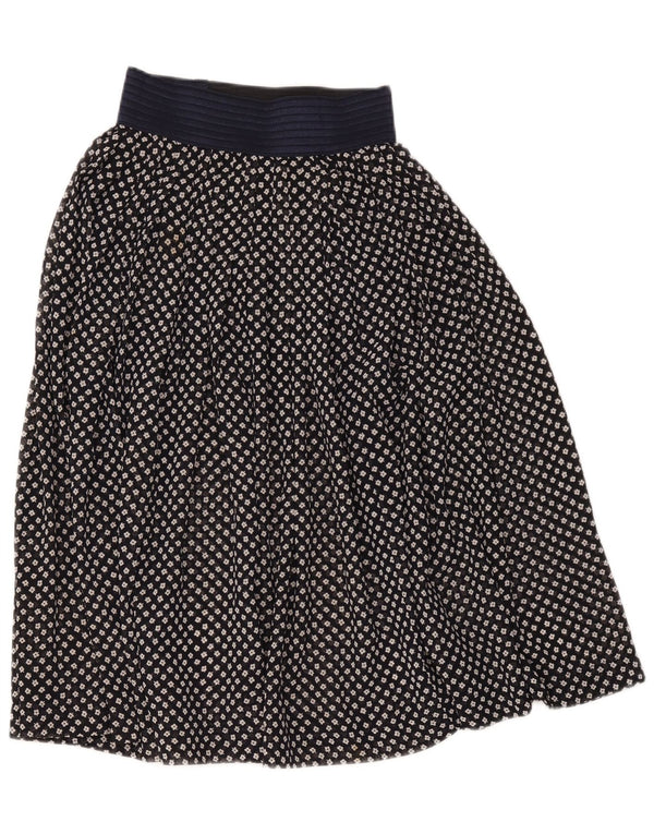 Vintage Γυναικεία Ψηλόμεση A-Line φούστα W26 Small Navy Blue Floral