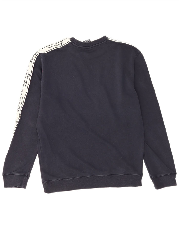 Ανδρικό γραφικό φούτερ Champion Jumper Medium Navy Blue Colourblock Βαμβακερό