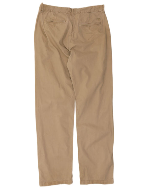 Timberland Mens Lynnwood Straight Chino Trousers W36 Large Beige Cotton
