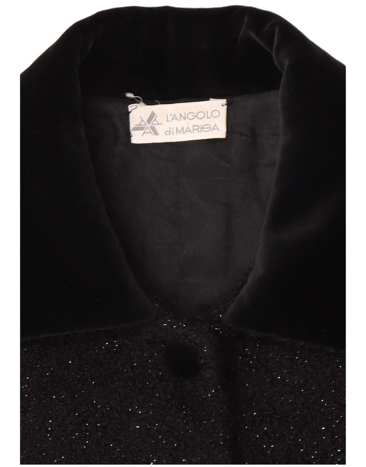 Marisa Γυναικείο σακάκι σακάκι με 5 κουμπιά UK 12 Medium Black Flecked