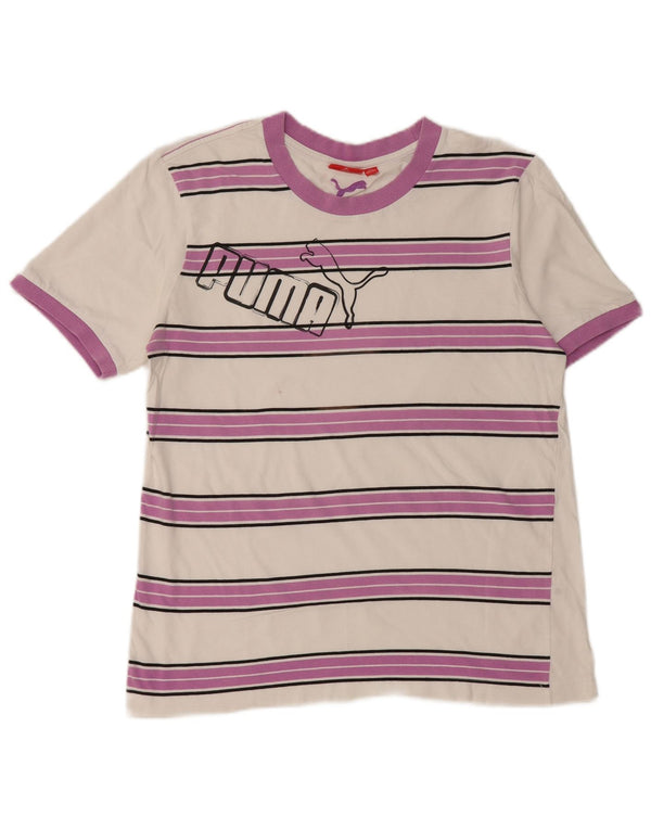 Ανδρικό T-Shirt PUMA Top Μεσαίο Λευκό ριγέ