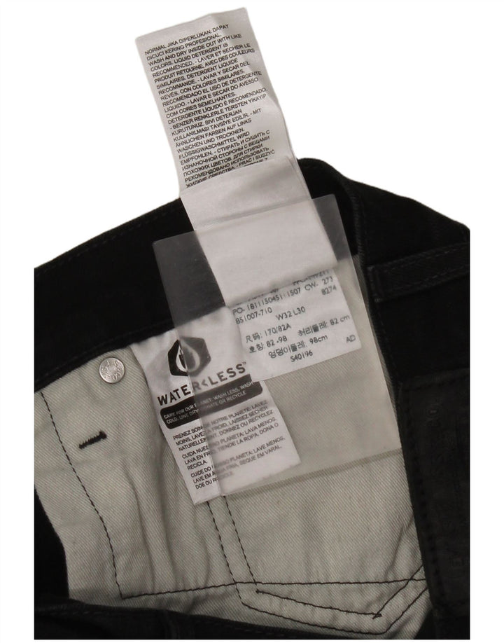 Γυναικείο Slim Jeans Levi's W32 L30 μαύρο βαμβακερό