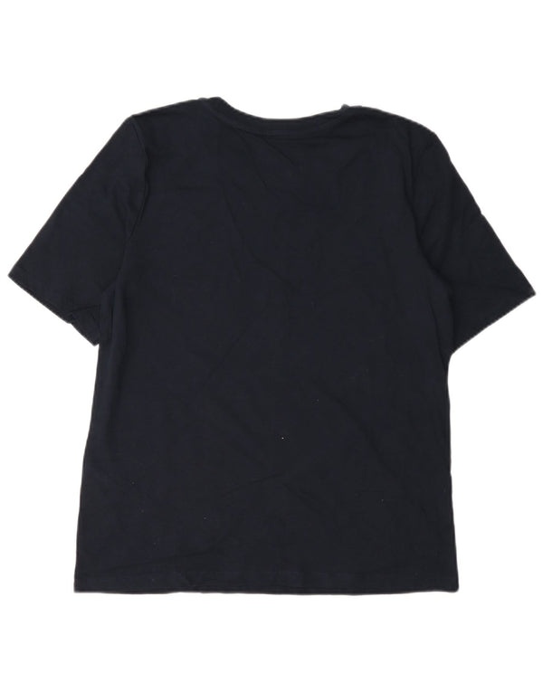 Γυναικείο γραφικό μπλουζάκι Tommy Hilfiger Top UK 10 Small Navy Blue από βαμβάκι