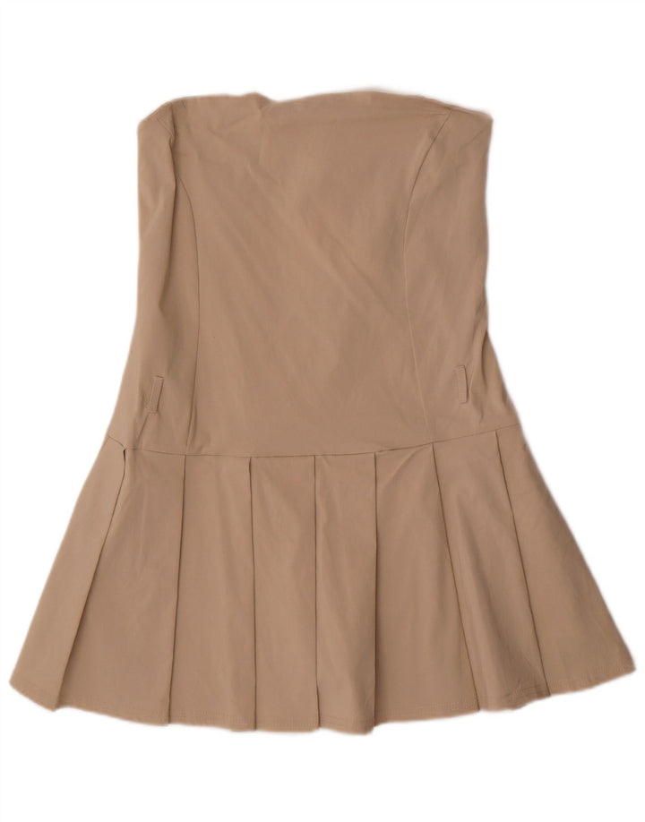 Κουίζ Γυναικείο Στράπλες Playsuit UK 16 Μεγάλη μπεζ βισκόζη