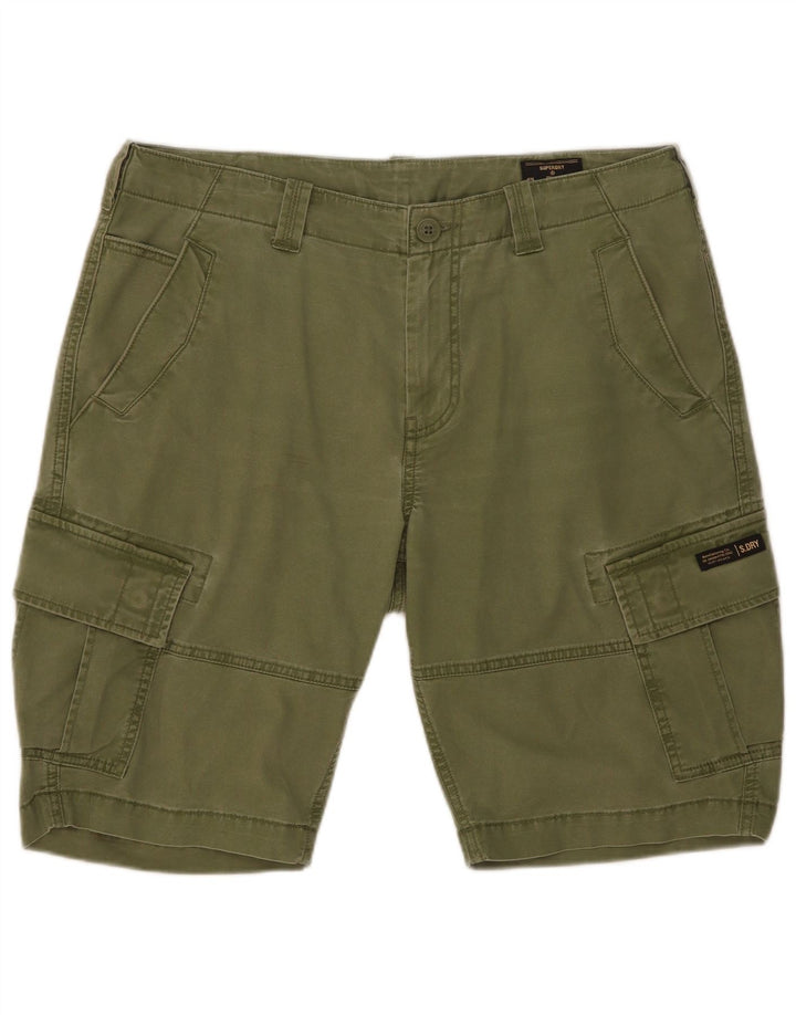 Ανδρικό σορτς Cargo Superdry W34 Μεγάλο πράσινο βαμβακερό