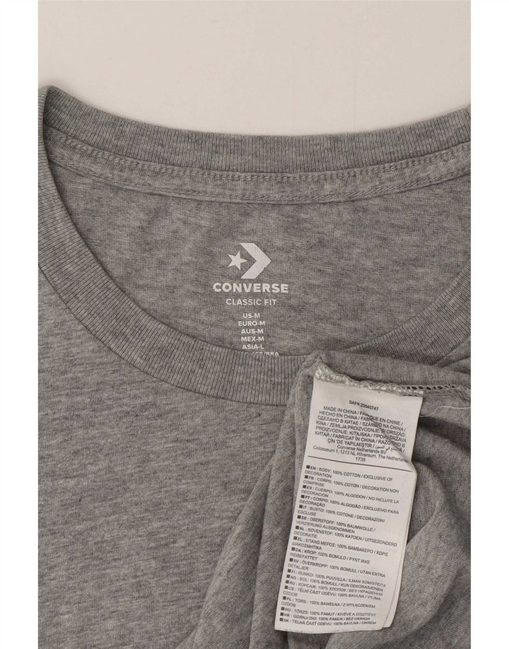 Γυναικείο T-Shirt Converse Top UK 12 μεσαίου γκρι βαμβακερό