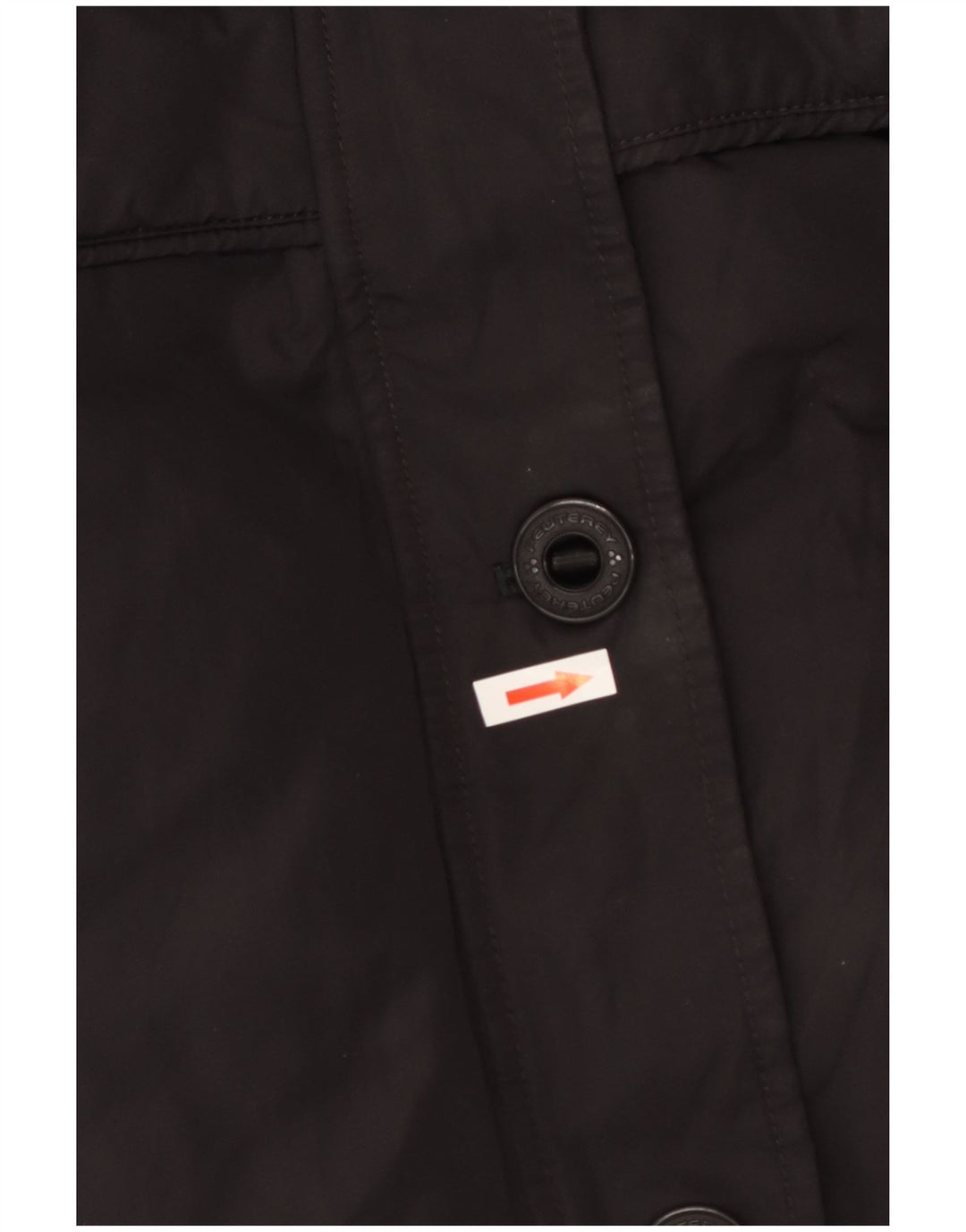 PEUTEREY Γυναικείο παλτό με επένδυση IT 40 Small Black Polyamide
