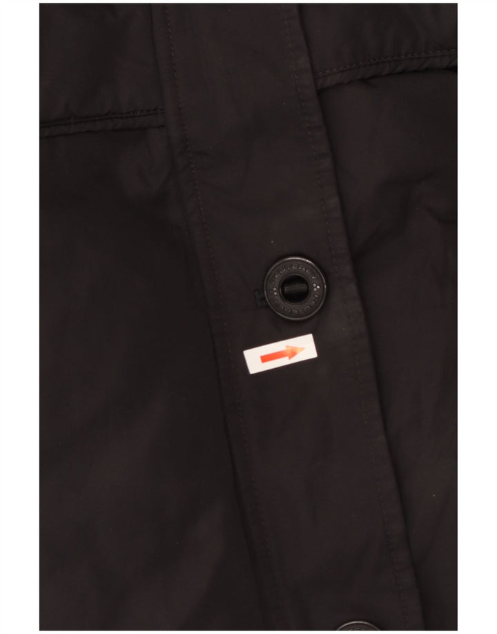 PEUTEREY Γυναικείο παλτό με επένδυση IT 40 Small Black Polyamide