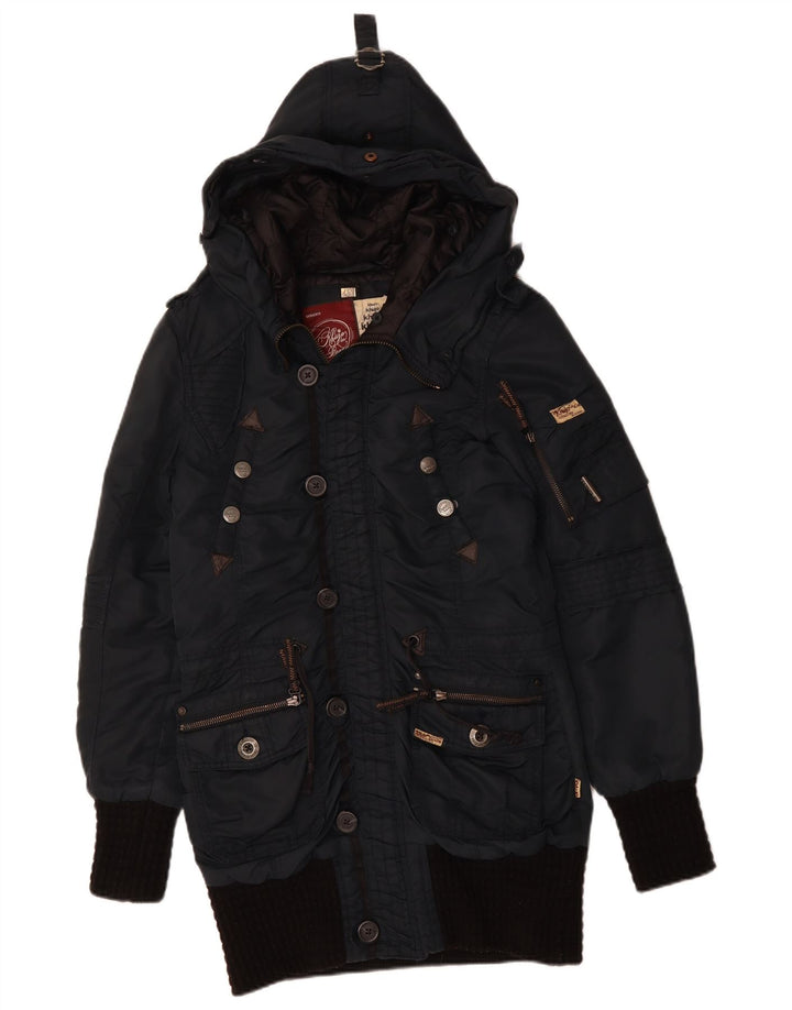 KHUJO Ανδρικό μπουφάν Parka με κουκούλα UK 38 Medium Navy Blue