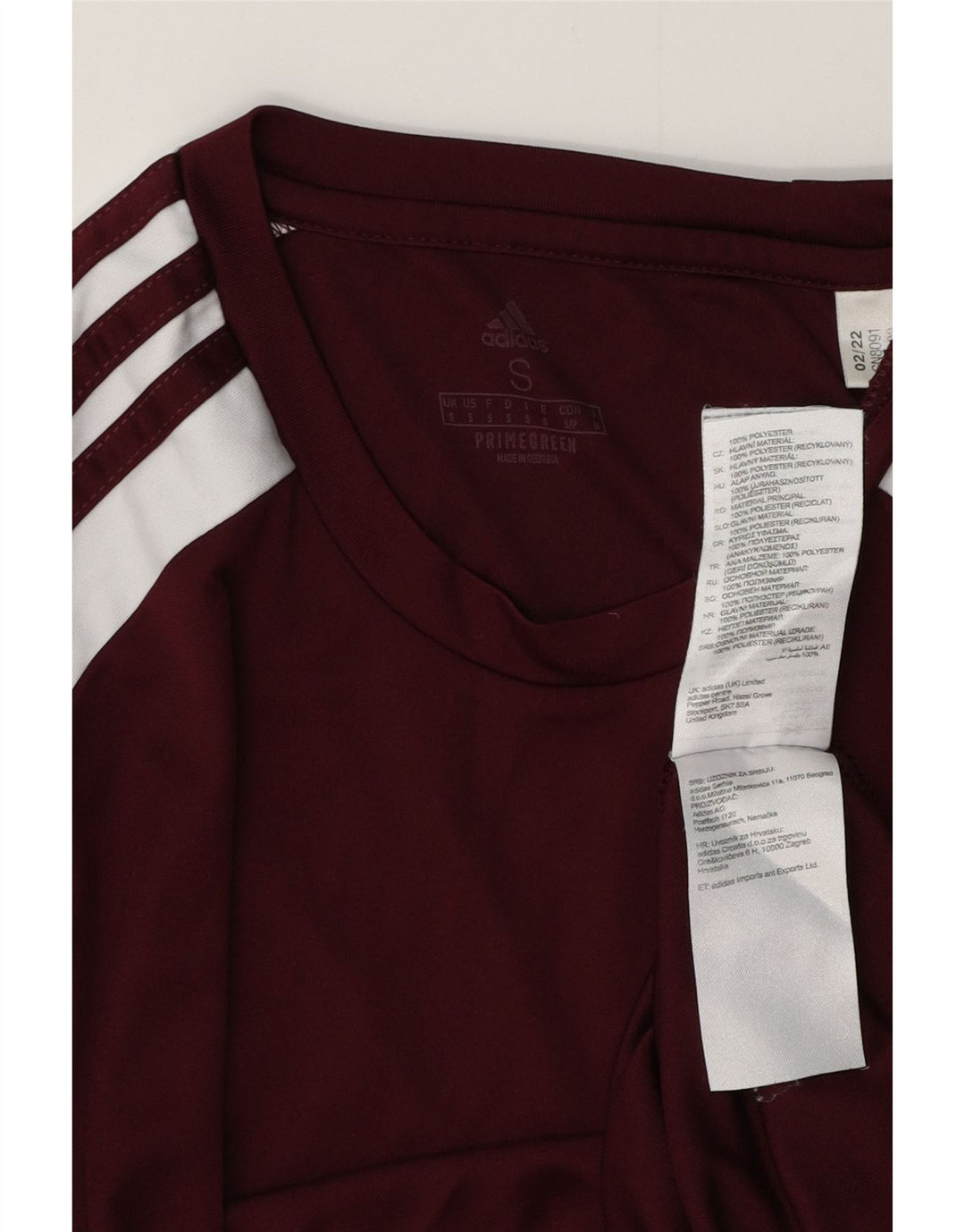 Ανδρικό γραφικό μπλουζάκι ADIDAS Aeroready Top Μικρό Βουργουνδί Πολυεστέρας