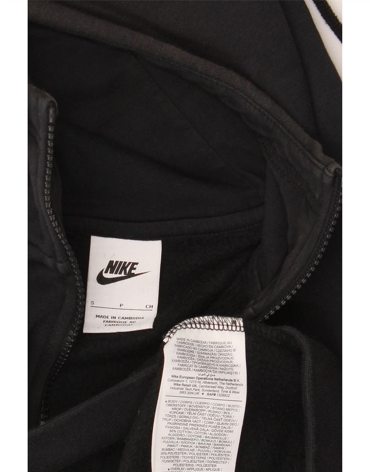 Ανδρικό πουλόβερ Nike με φερμουάρ, μικρό μαύρο βαμβακερό