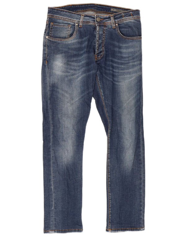 Liu Jo Mens Slim Jeans W33 L27 Navy Blue Cotton