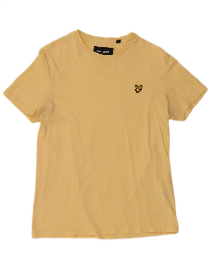 LYLE & SCOTT Ανδρικό T-Shirt Top Μικρό κίτρινο βαμβακερό