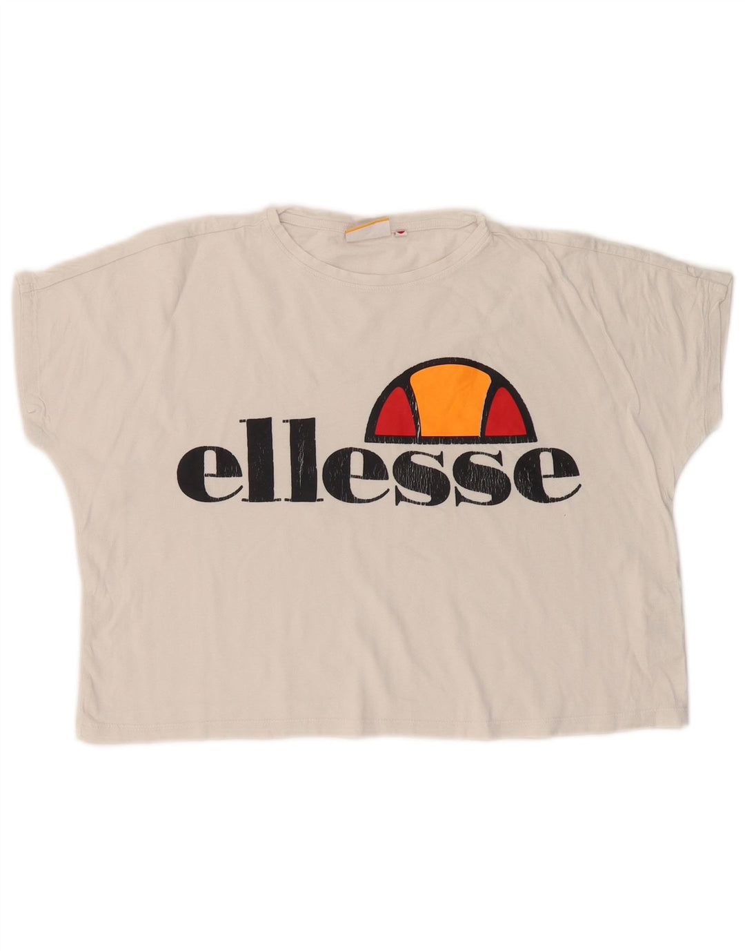 Γυναικείο γραφικό μπλουζάκι ELLESSE Heritage Oversized Crop Top UK 6 XS White