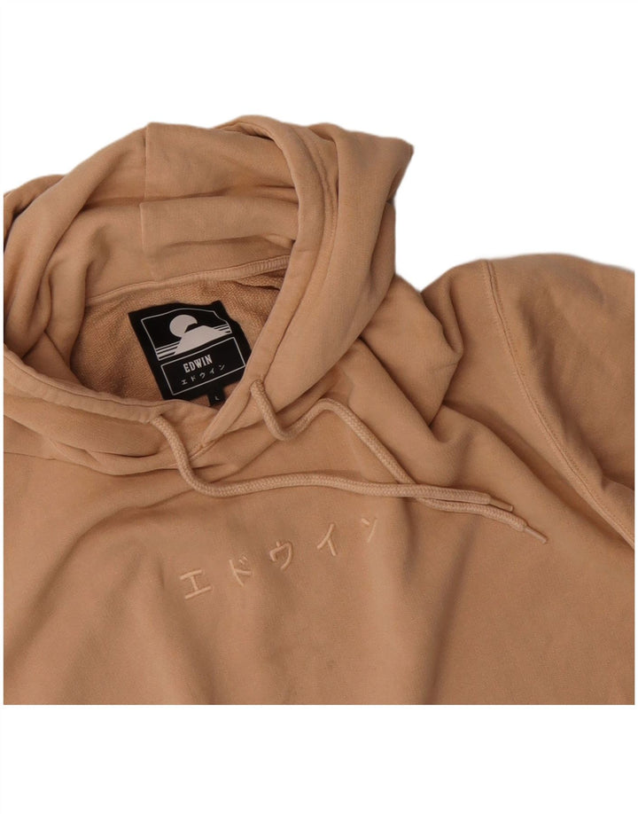 Ανδρικό Edwin Graphic Hoodie Jumper Μεγάλο μπεζ βαμβακερό