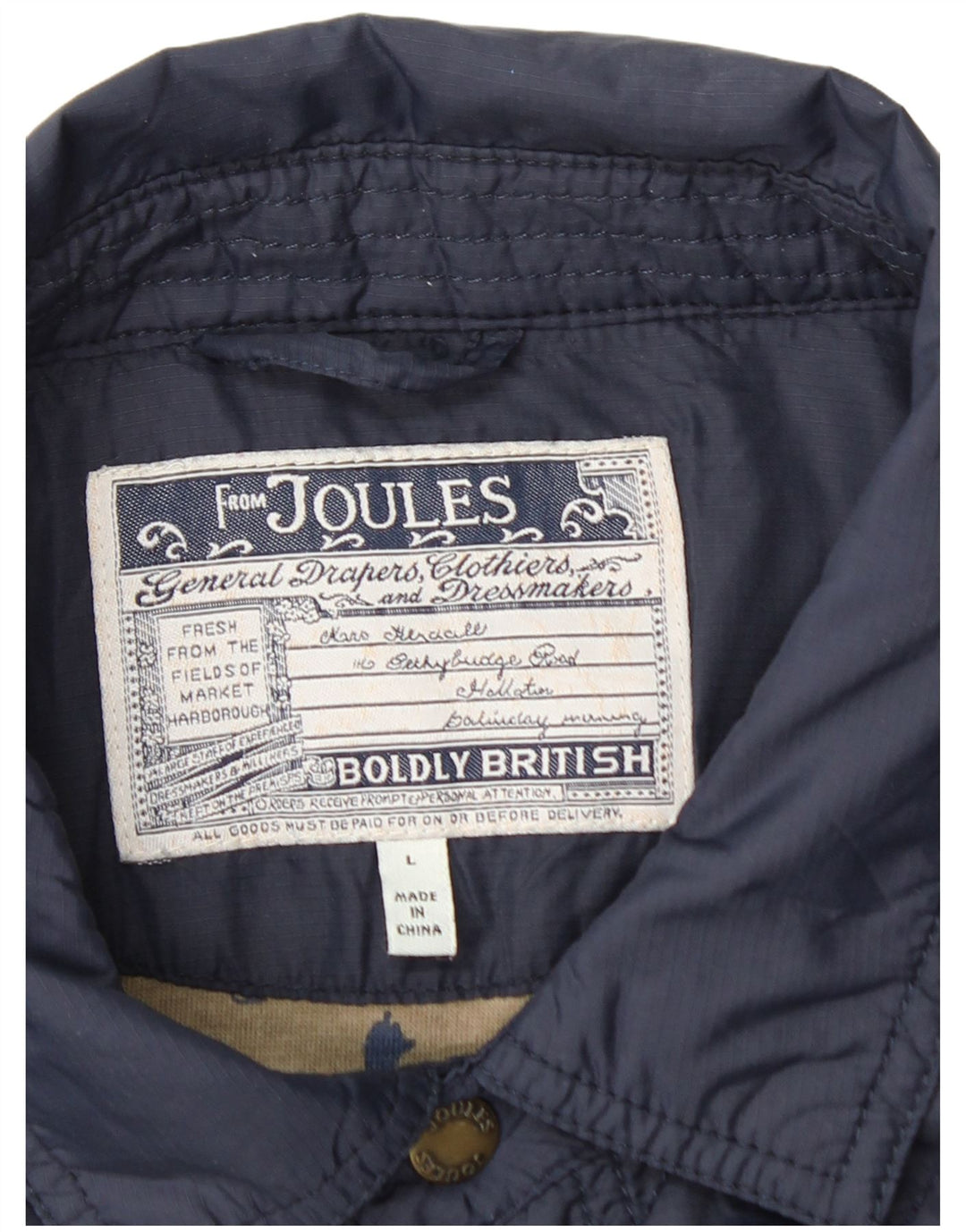 JOULES Ανδρικό καπιτονέ μπουφάν UK 40 Large Navy Blue Polyamide