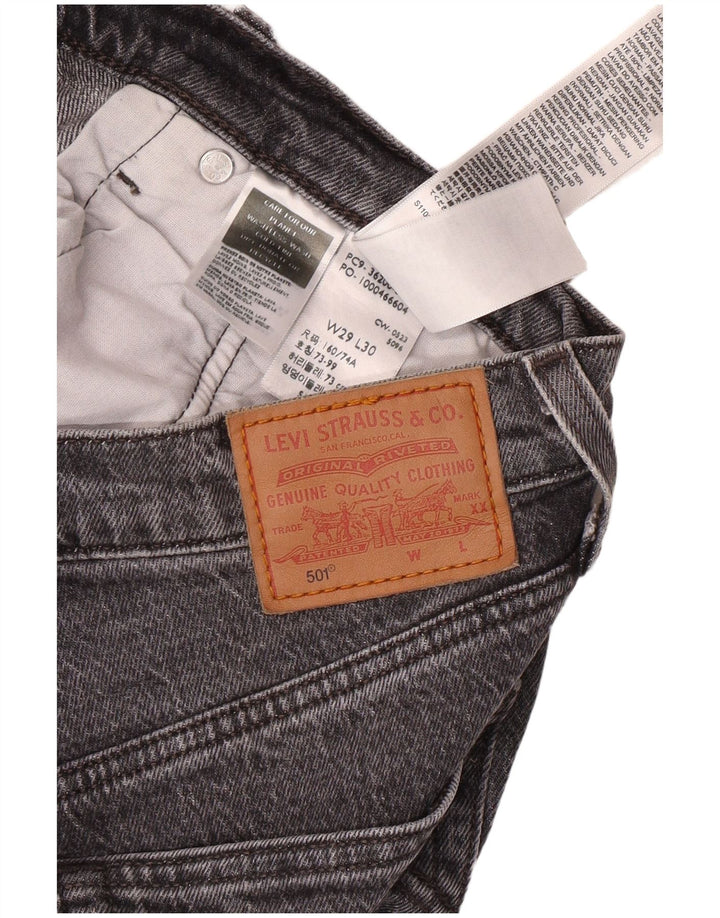 LEVI'S Ανδρικό τζιν 501 ίσιο W29 L30 Γκρι βαμβακερό