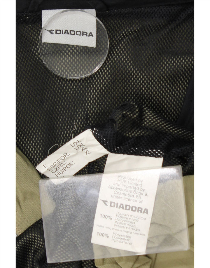 DIADORA Ανδρικό μπουφάν βροχής με κουκούλα UK 42 XL Khaki Polyamide