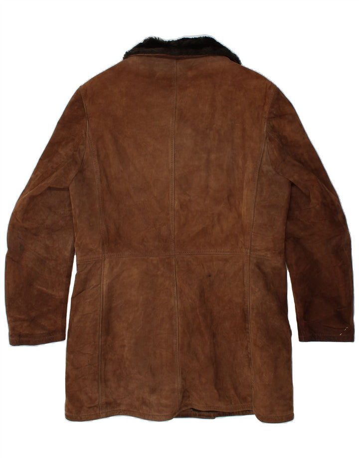 VINTAGE Γυναικείο Παλτό Shearling IT 52 2XL Καφέ