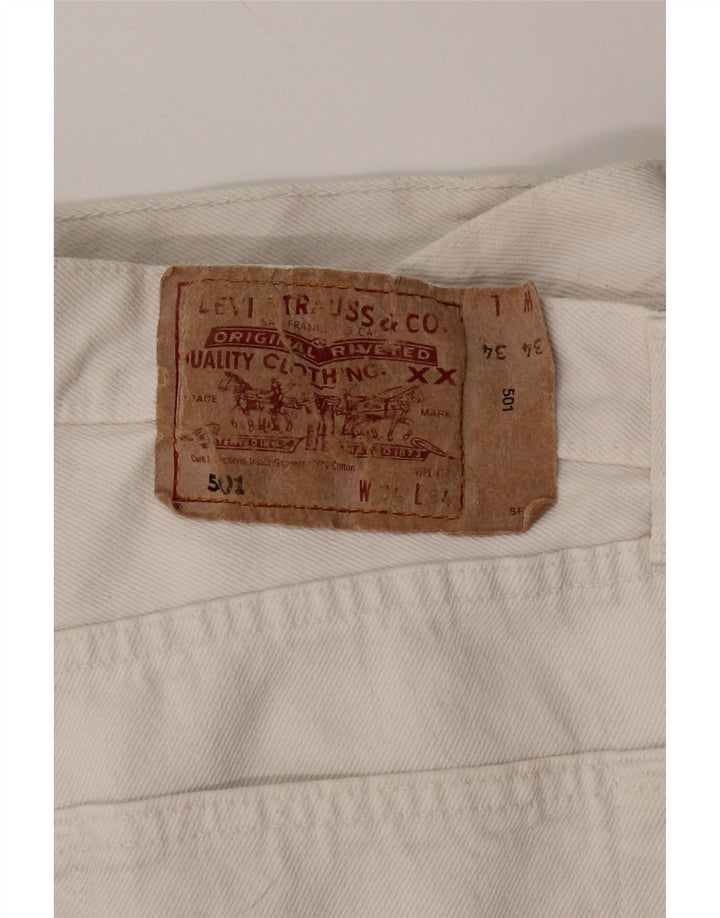 Levi's Mens 501 Straight Jeans W34 L34 Λευκό