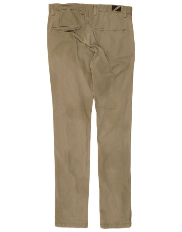 Zara Ανδρικό Slim Chino Παντελόνι EU 40 Medium W31 L34 Χακί βαμβακερό