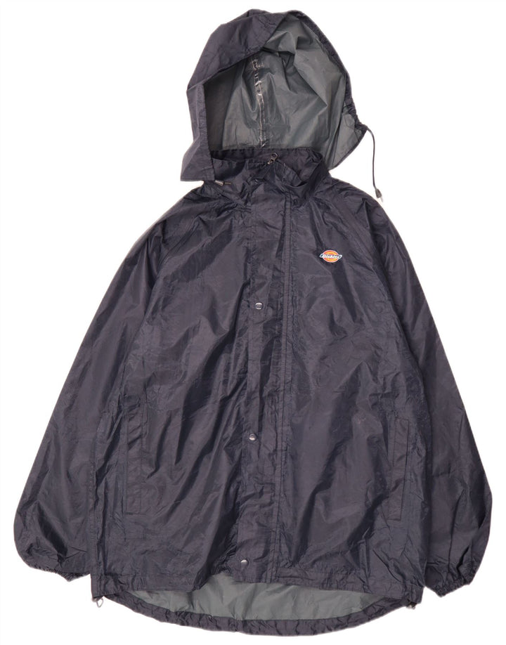 Dickies Ανδρικό μπουφάν βροχής με κουκούλα UK 38 Medium Navy Blue Polyester