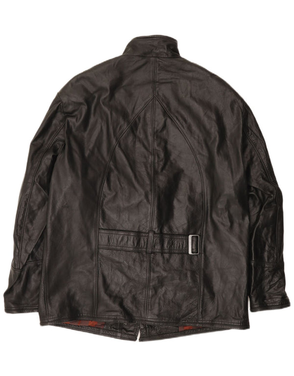 VINTAGE Ανδρικό Δερμάτινο Μπουφάν UK 42 XL Μαύρο