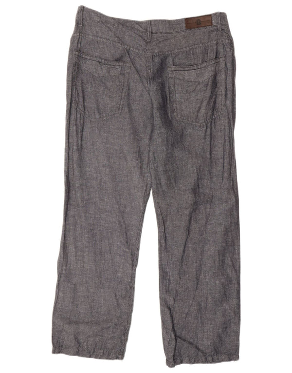 Marks & Spencer Mens Blue Harbour Straight Casual Παντελόνι W36 L29 Γκρι
