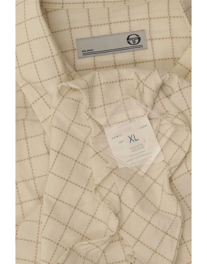 Ανδρικό κοντομάνικο πουκάμισο Sergio Tacchini XL Λευκό βαμβακερό
