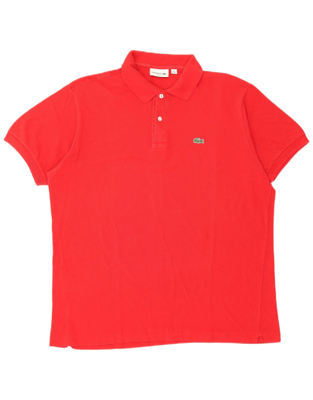 Ανδρικό πουκάμισο Lacoste Classic Fit Polo Size 7 2XL Κόκκινο βαμβακερό