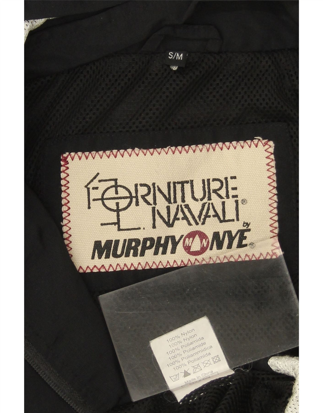 Ανδρικό μπουφάν βροχής με κουκούλα MURPHY & NYE 36 Small Black Colourblock