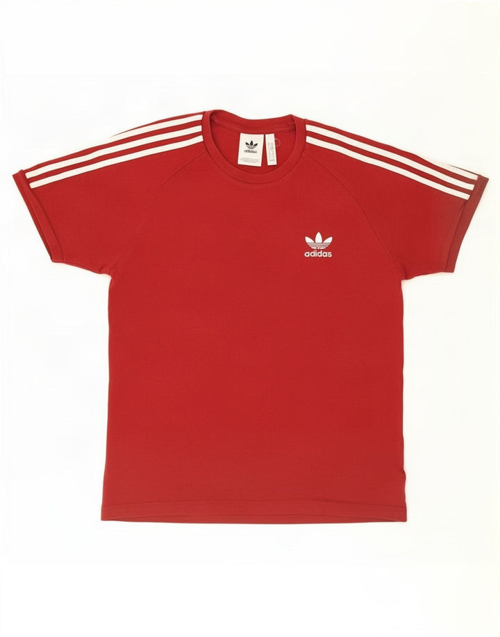 Ανδρικό T-Shirt Adidas Τοπ μεσαίο κόκκινο βαμβακερό