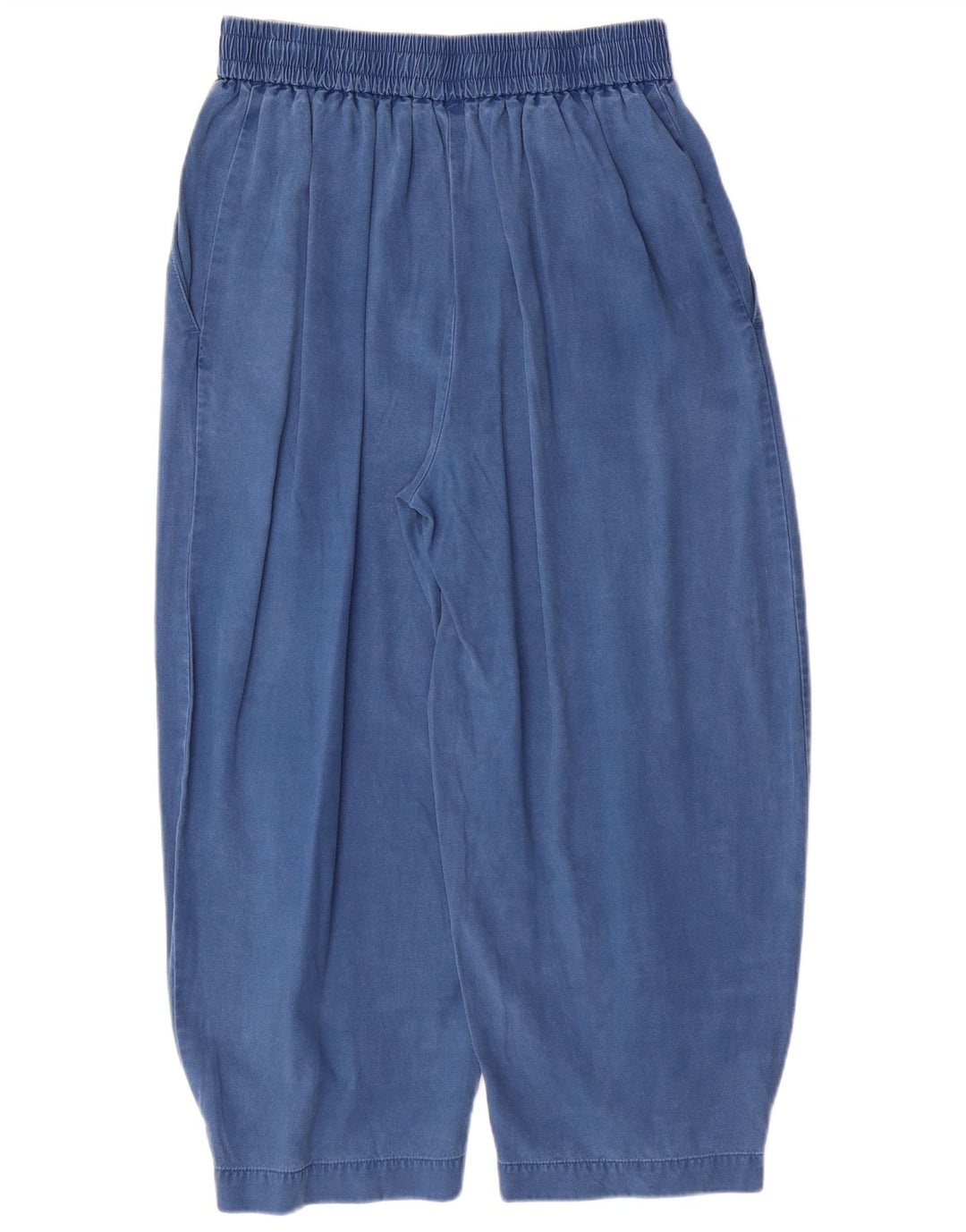 BENETTON Γυναικείο κωνικό παντελόνι Capri Small W26 L22 Blue Lyocell