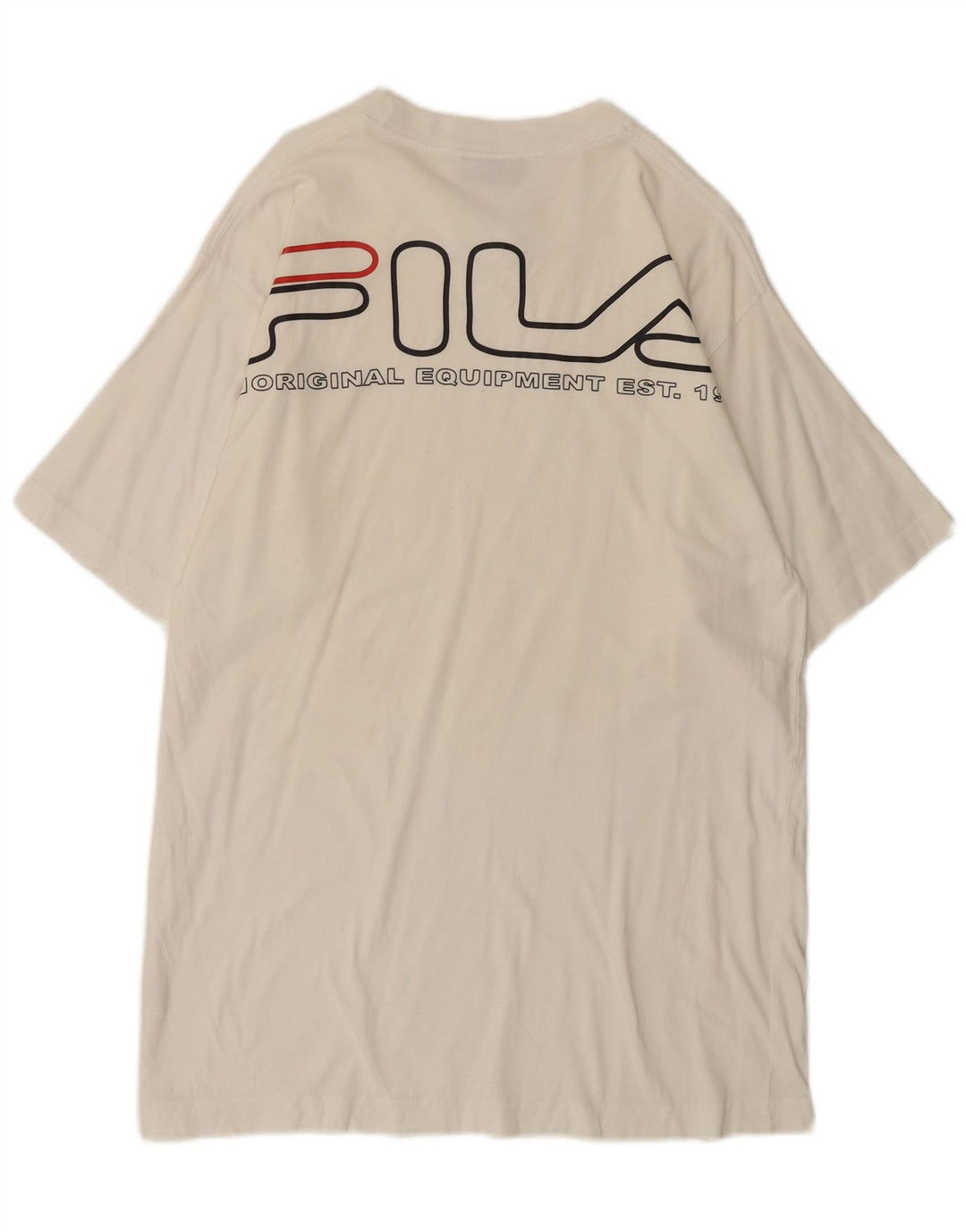 Ανδρικό γραφικό T-Shirt Fila Top Μεσαίο λευκό βαμβακερό