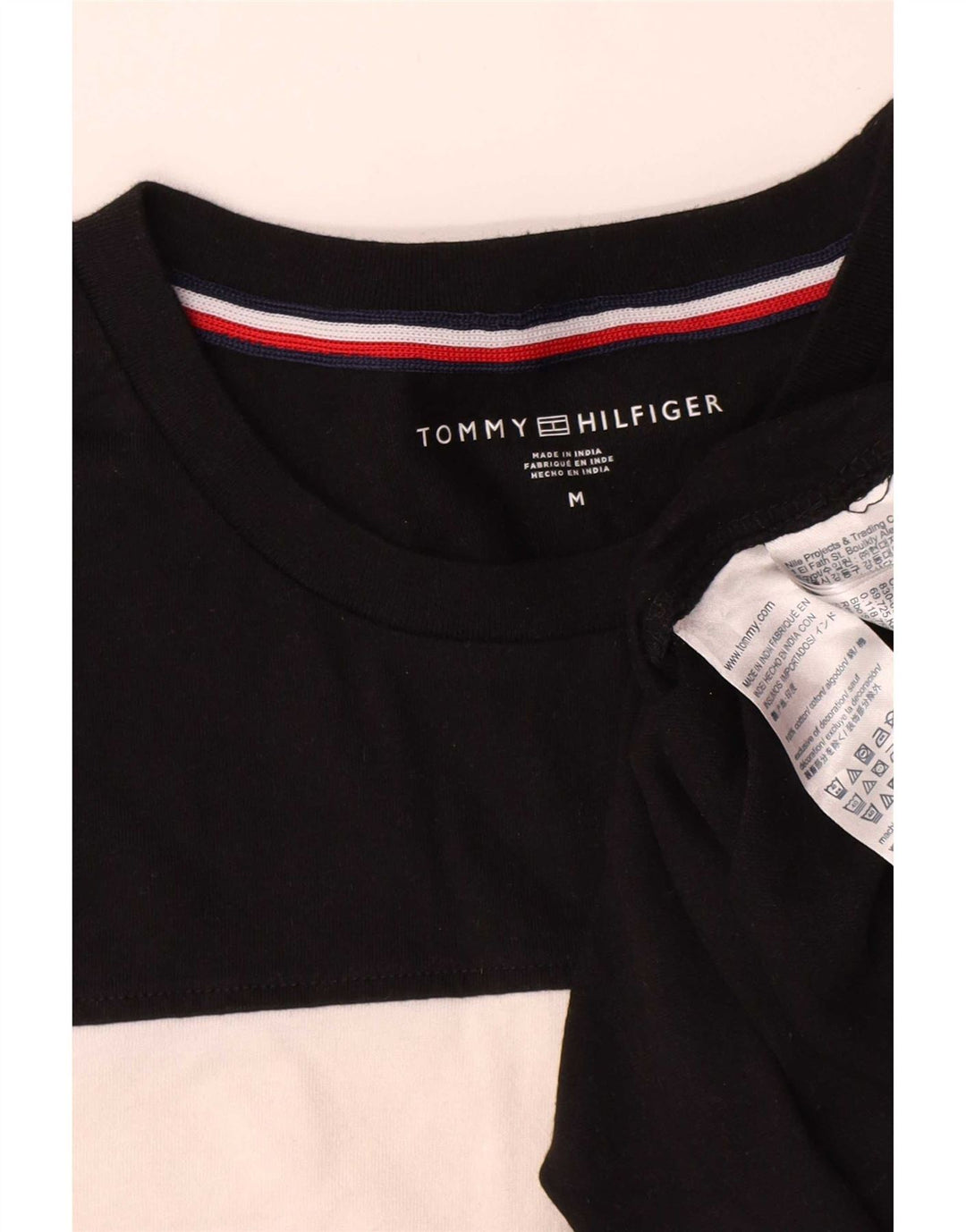 Ανδρικό T-Shirt Tommy Hilfiger Top Medium Black Colourblock Βαμβακερό