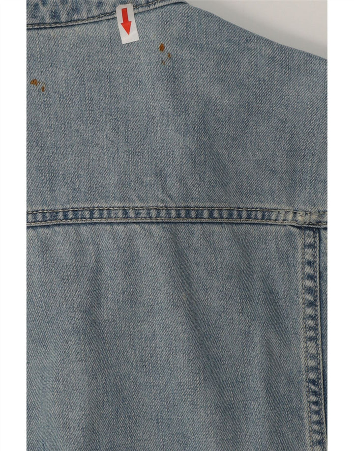 ZARA Ανδρικό Τζιν Μπουφάν UK 42 XL Μπλε Βαμβακερό
