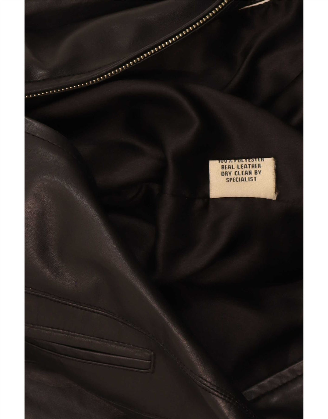 Vintage Γυναικείο Δερμάτινο Μπουφάν UK 12 Medium Μαύρο